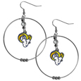 Los Angeles Rams 2 Inch Hoop Earrings